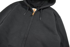 画像2: Used Carhartt Zip Sweat Hoodie Fade Black (2)