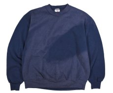 画像1: Used Jerzees Blank Sweat Shirt Fade Navy made in USA (1)