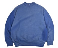 画像1: Used BVD Blank Sweat Shirt Fade Navy made in USA (1)