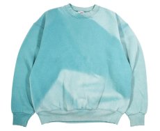 画像1: Used Fruit of the Loom Blank Sweat Shirt Fade Jade (1)