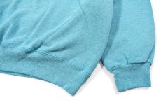 画像3: Used Hanes Raglan Sleeve Blank Sweat Shirt Fade Turquoise made in USA (3)