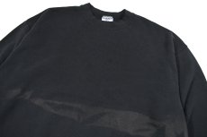 画像2: Used Jerzees Blank Sweat Shirt Fade Black made in USA (2)