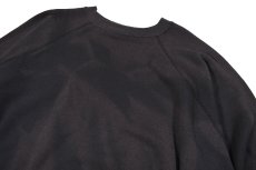 画像2: Used West Raglan Sleeve Blank Sweat Shirt Fade Black made in USA (2)