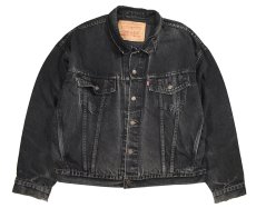 画像1: 93' Used Levi's 70598 Denim Trucker Jacket Black made in USA リーバイス (1)