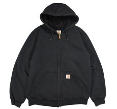 画像1: Used Carhartt Zip Sweat Hoodie Fade Black (1)