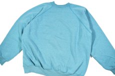 画像5: Used Hanes Raglan Sleeve Blank Sweat Shirt Fade Turquoise made in USA (5)