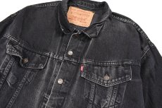 画像2: 93' Used Levi's 70598 Denim Trucker Jacket Black made in USA リーバイス (2)