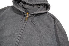 画像2: Used Carhartt Zip Sweat Hoodie Fade Charcoal (2)