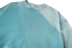 画像2: Used Fruit of the Loom Blank Sweat Shirt Fade Jade (2)