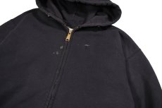 画像2: Used Carhartt Zip Sweat Hoodie Fade Black (2)