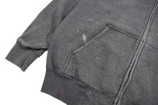 画像4: Used Carhartt Zip Sweat Hoodie Fade Charcoal (4)