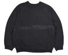 画像1: Used Tultex Raglan Sleeve Blank Sweat Shirt Fade Black made in USA (1)