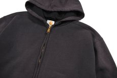 画像2: Used Carhartt Zip Sweat Hoodie Fade Black (2)