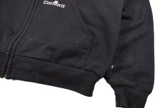 画像3: Used Carhartt Zip Sweat Hoodie Fade Black (3)