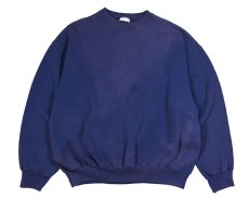 画像1: Used Tultex Blank Sweat Shirt Fade Navy made in USA (1)