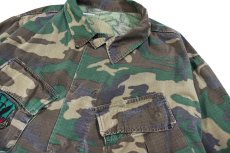 画像2: Used Us Military Customized Ripstop Poplin Jungle Fatigue Jacket ERDL Leaf Camo (2)