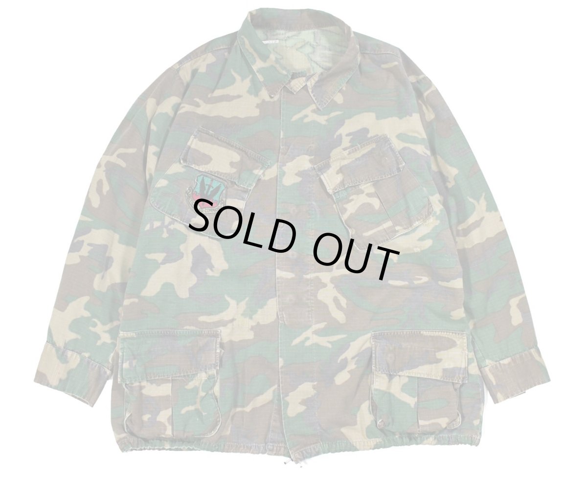 画像1: Used Us Military Customized Ripstop Poplin Jungle Fatigue Jacket ERDL Leaf Camo (1)