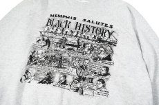 画像2: Used Fruit of the Loom Raglan Sleeve Sweat Shirt "Black History" (2)