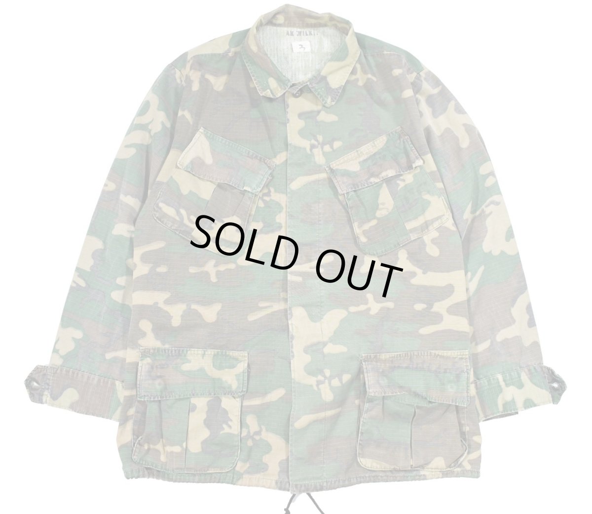 画像1: Used Us Military Customized Ripstop Poplin Jungle Fatigue Jacket ERDL Leaf Camo (1)