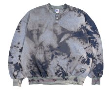 画像1: Used Russell Athletic Bleached Henley Neck Blank Sweat Shirt made in USA (1)