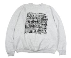 画像1: Used Fruit of the Loom Raglan Sleeve Sweat Shirt "Black History" (1)