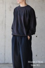 画像6: Used West Raglan Sleeve Blank Sweat Shirt Fade Black made in USA (6)