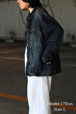 画像7: Used Marithe Francois Girbaud Denim Trucker Jacket (7)