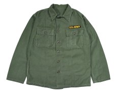 画像1: Used Us Military Cotton Sateen OG-107 Utility Shirt (1)