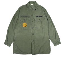 画像1: Used Us Military Cotton Sateen OG-107 Utility Shirt (1)