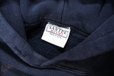 画像5: Used Santee Damaged Blank Sweat Hoodie Navy made in USA (5)