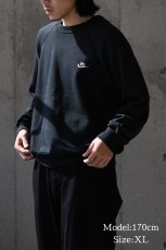 画像5: Used Nike Raglan Sleeve Sweat Shirt Black made in USA (5)