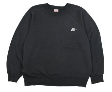 画像1: Used Nike Raglan Sleeve Sweat Shirt Black made in USA (1)