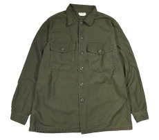 画像1: Used Us Military Cotton Sateen OG-107 Utility Shirt (1)