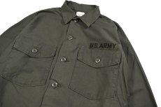 画像2: Used Us Military Cotton Sateen OG-107 Utility Shirt (2)