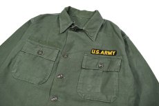 画像2: Used Us Military Cotton Sateen OG-107 Utility Shirt (2)