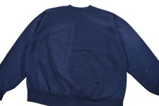 画像8: Used Jerzees Damaged Blank Sweat Shirt Navy (8)