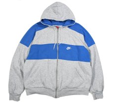 画像1: Used Nike Zip Sweat Hoodie Blue/Grey (1)