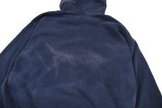 画像8: Used Santee Damaged Blank Sweat Hoodie Navy made in USA (8)