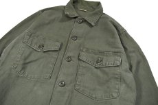 画像2: Used Us Military Cotton Sateen OG-107 Utility Shirt (2)