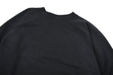 画像2: Used Hanes Raglan Sleeve Blank Sweat Shirt Black made in USA (2)