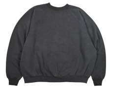 画像1: Used Hanes Raglan Sleeve Blank Sweat Shirt Black made in USA (1)