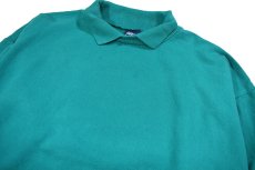 画像2: Deadstock WEK Clothing Sweat Polo Jade made in USA (2)