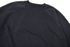 画像2: Used Hanes Raglan Sleeve Blank Sweat Shirt Black made in USA (2)