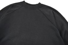 画像2: Used Hanes Raglan Sleeve Blank Sweat Shirt Black made in USA (2)