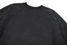 画像2: Used Hanes Raglan Sleeve Blank Sweat Shirt Black made in USA (2)