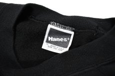 画像4: Used Hanes Raglan Sleeve Blank Sweat Shirt Black made in USA (4)