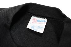 画像4: Used Hanes Raglan Sleeve Blank Sweat Shirt Black made in USA (4)