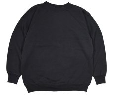 画像1: Used Hanes Raglan Sleeve Blank Sweat Shirt Black made in USA (1)