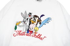 画像2: Deadstock Looney Tunes Raglan Sleeve Sweat Shirt (2)