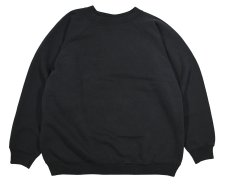 画像1: Used Hanes Raglan Sleeve Blank Sweat Shirt Black made in USA (1)